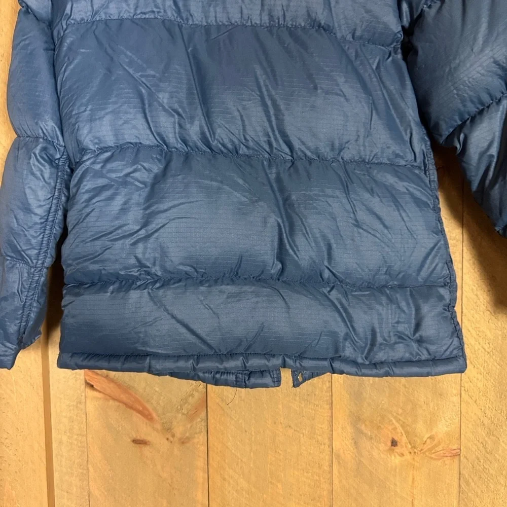 Vintage The North Face brown label down fill blue puffer jacket RARE SIZE XXS